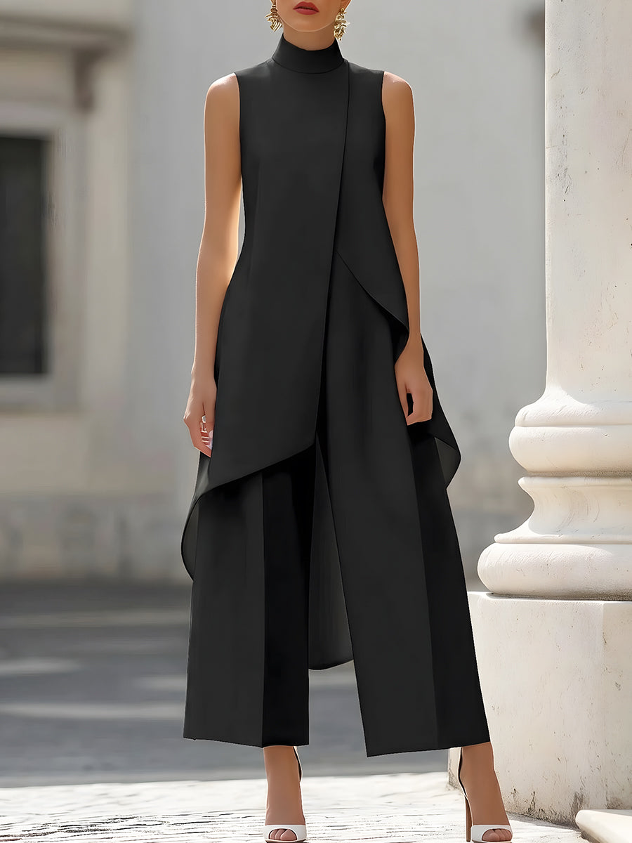 Vestido Largo Candela con Cola Alta y Silueta Fluida