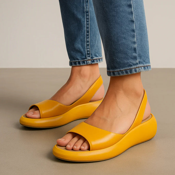 Sandalias de Plataforma con Tiras Cruzadas y Ajuste de Velcro