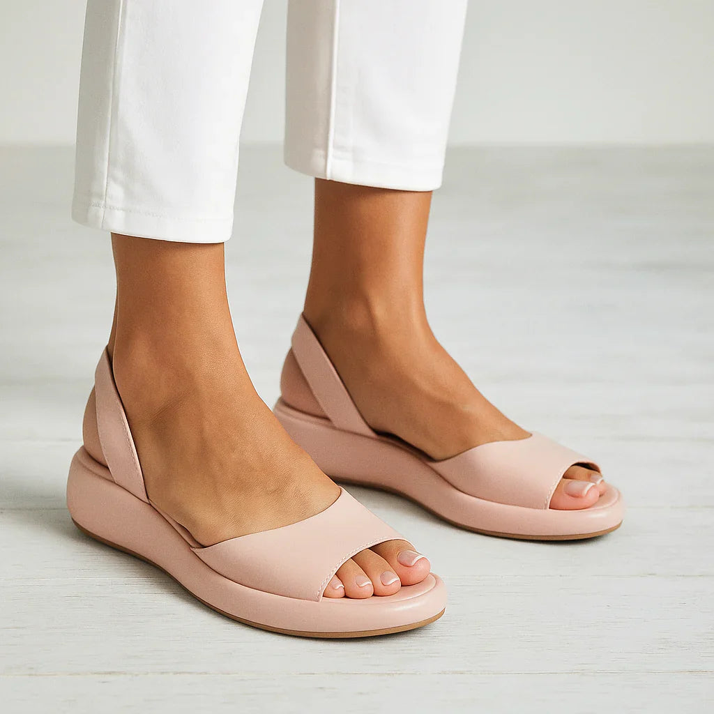 Sandalias de Plataforma con Tiras Cruzadas y Ajuste de Velcro