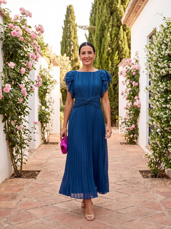 Vestido Silvia - Diseño Fluido de Corte Romántico