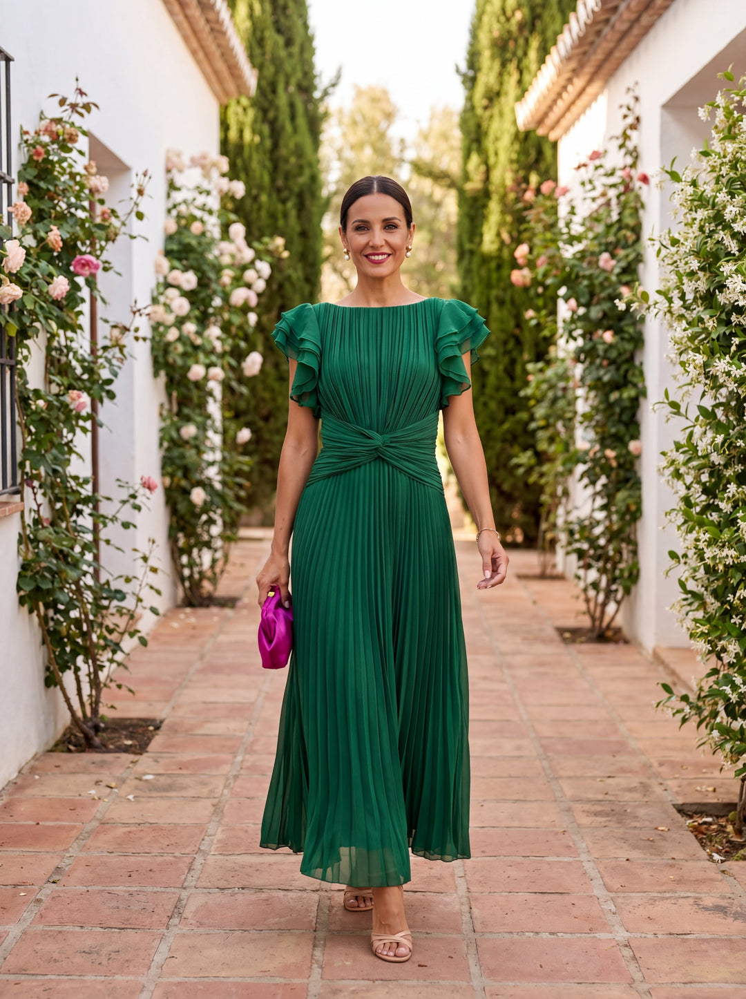 Vestido Silvia - Diseño Fluido de Corte Romántico