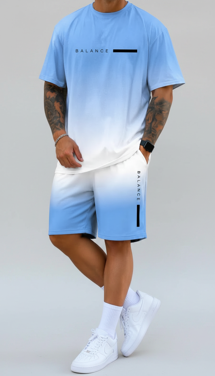 Conjunto Deportivo Estampado con Efecto Degradado