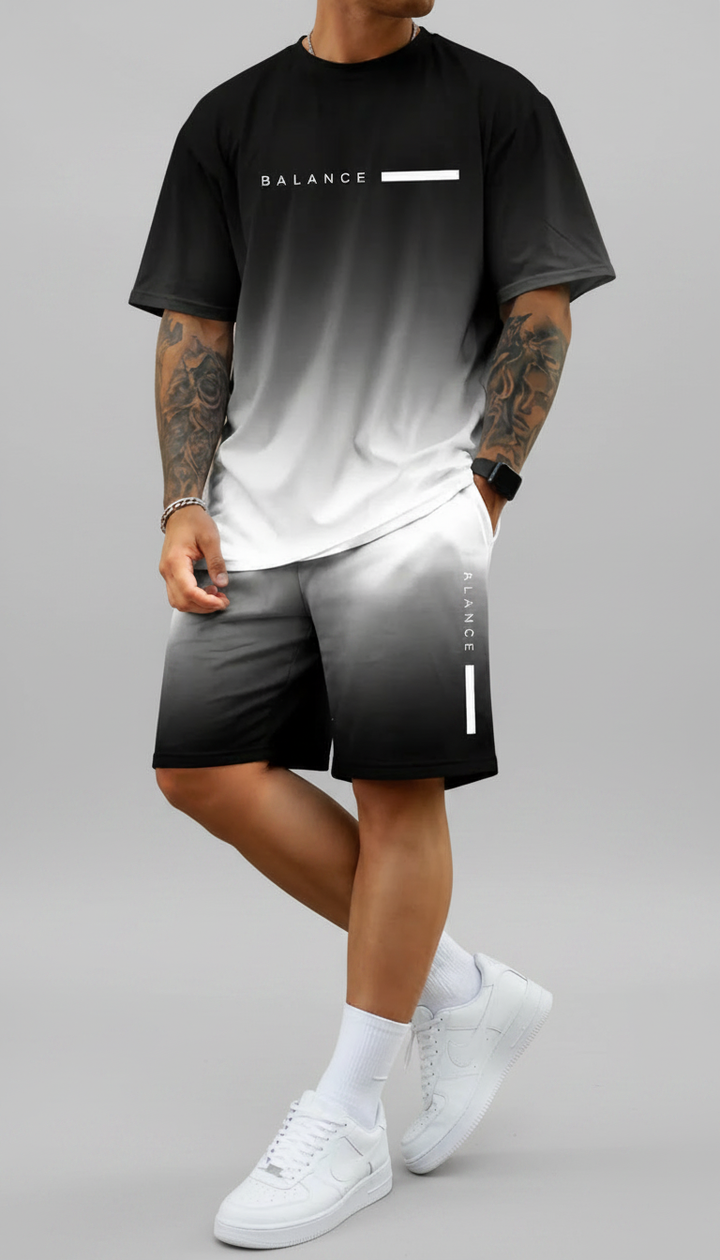 Conjunto Deportivo Estampado con Efecto Degradado