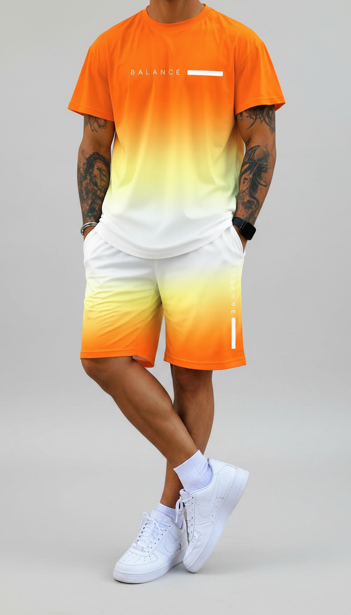 Conjunto Deportivo Estampado con Efecto Degradado