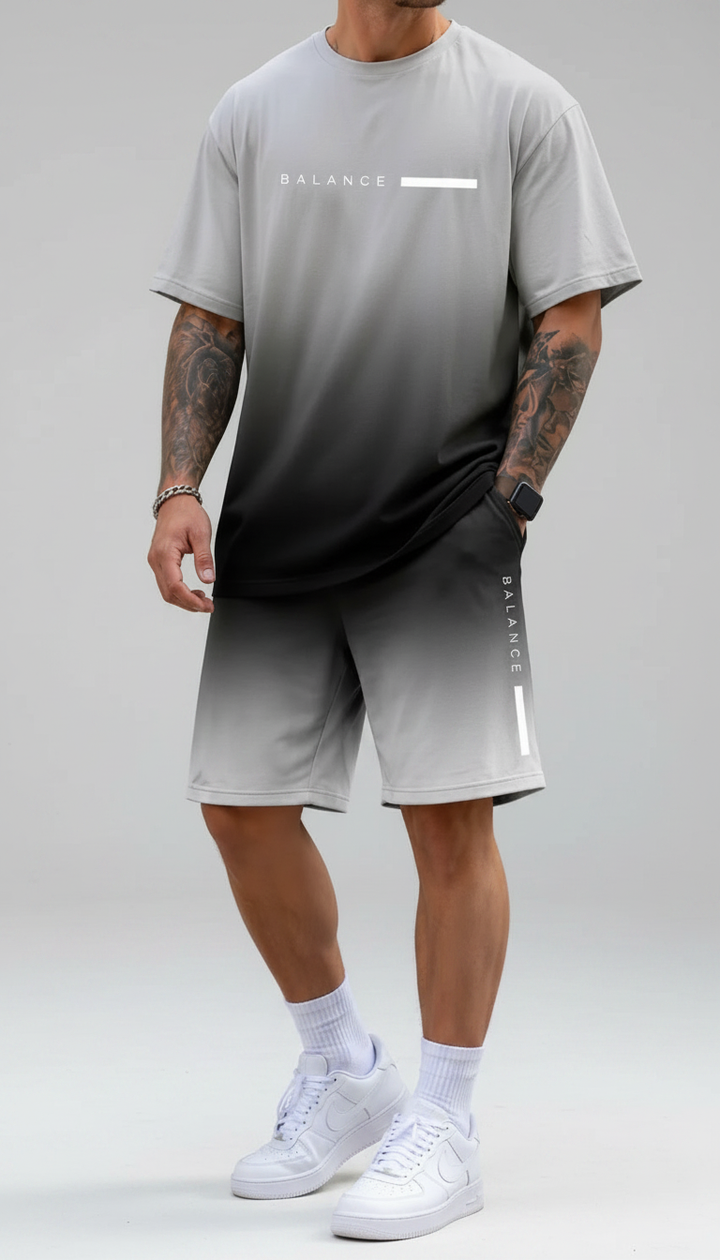 Conjunto Deportivo Estampado con Efecto Degradado