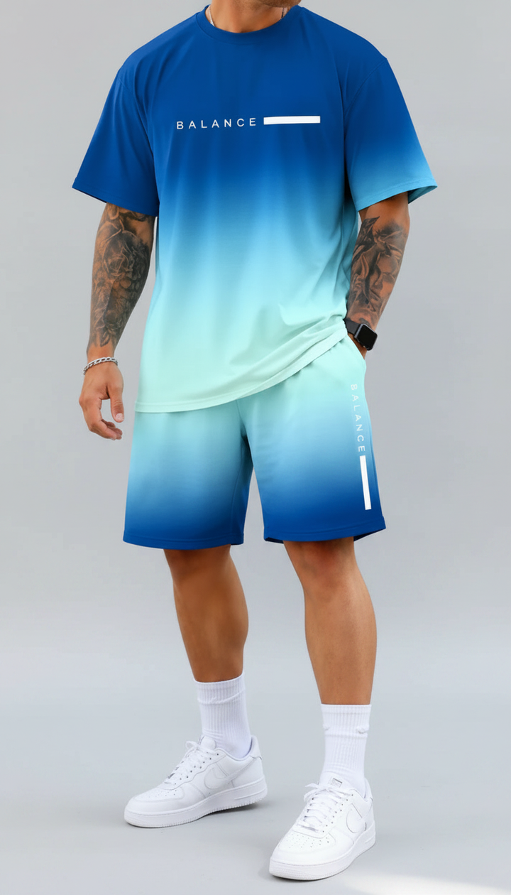 Conjunto Deportivo Estampado con Efecto Degradado