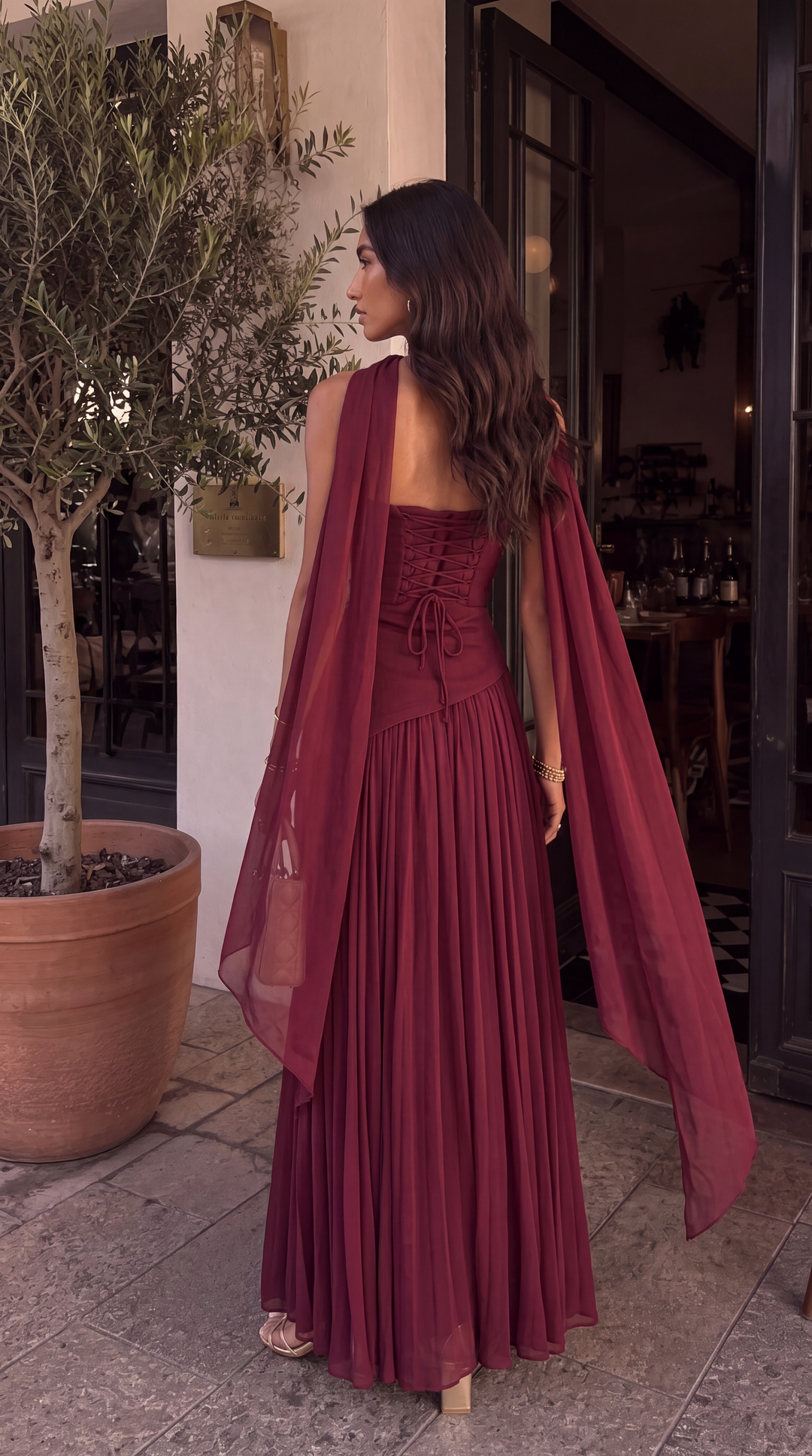 Vestido de Fiesta Asimétrico Palabra de Honor - Ariadna