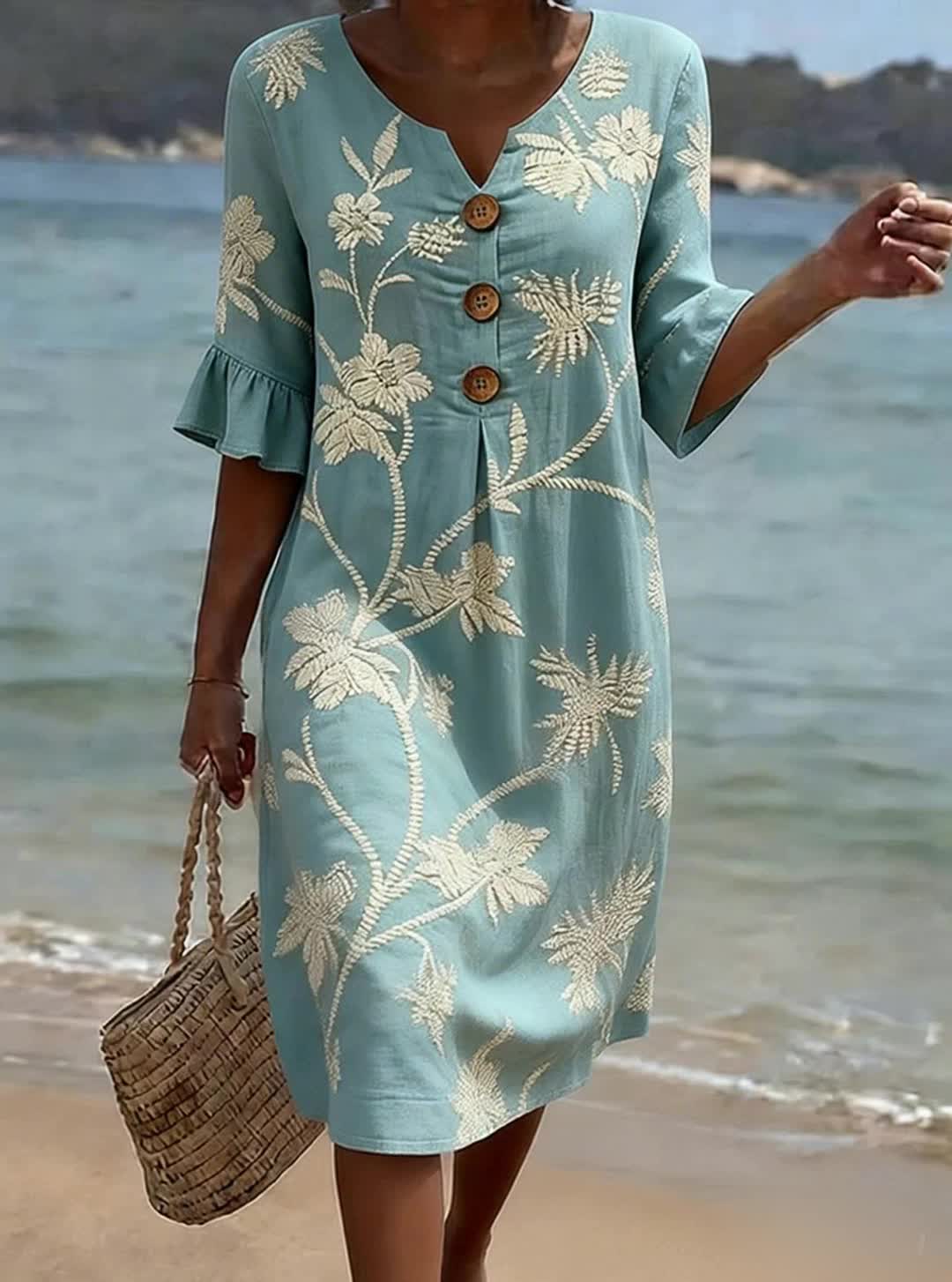 Vestido Casual Estampado Floral - Edición Verano