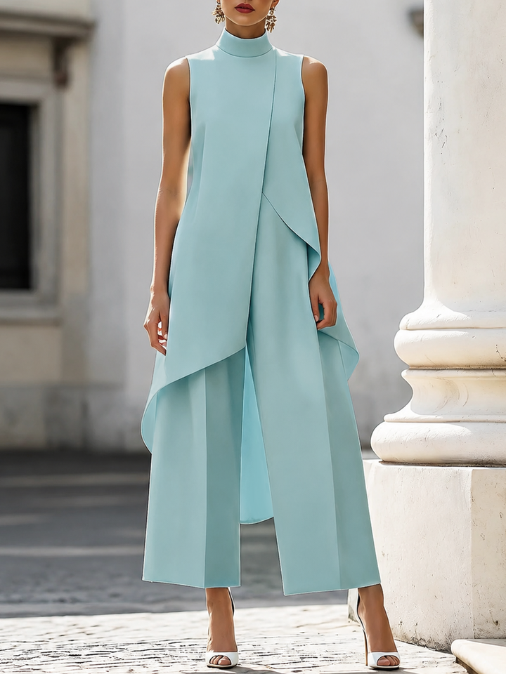 Vestido Largo Candela con Cola Alta y Silueta Fluida