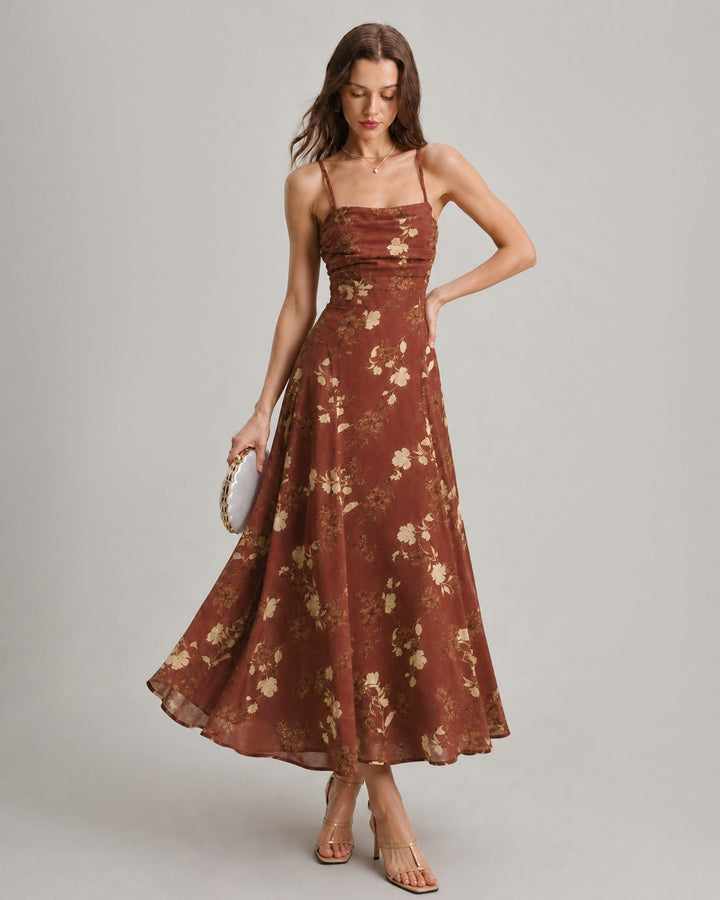 Vestido Maxi Floral con Espalda Descubierta